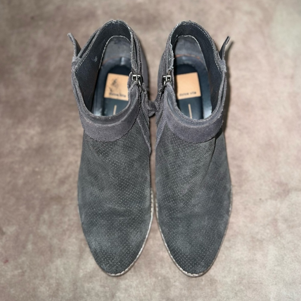 Gray Suede Booties - Picture 2 of 5